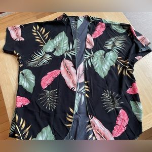 SHEIN Black Plant Kimono. Brand new